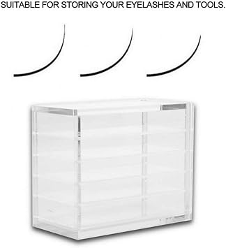Semme Eyelash Case Fake Eyelash Storage Clear Lashes Storage Box Makeup Organizer Eyelashes Glue Pallet Holders 5 Layers Grafting Eye - Image 4