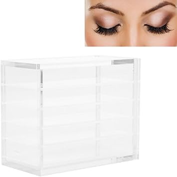 Semme Eyelash Case Fake Eyelash Storage Clear Lashes Storage Box Makeup Organizer Eyelashes Glue Pallet Holders 5 Layers Grafting Eye - Image 1