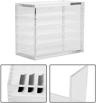 Semme Eyelash Case Fake Eyelash Storage Clear Lashes Storage Box Makeup Organizer Eyelashes Glue Pallet Holders 5 Layers Grafting Eye - Image 5