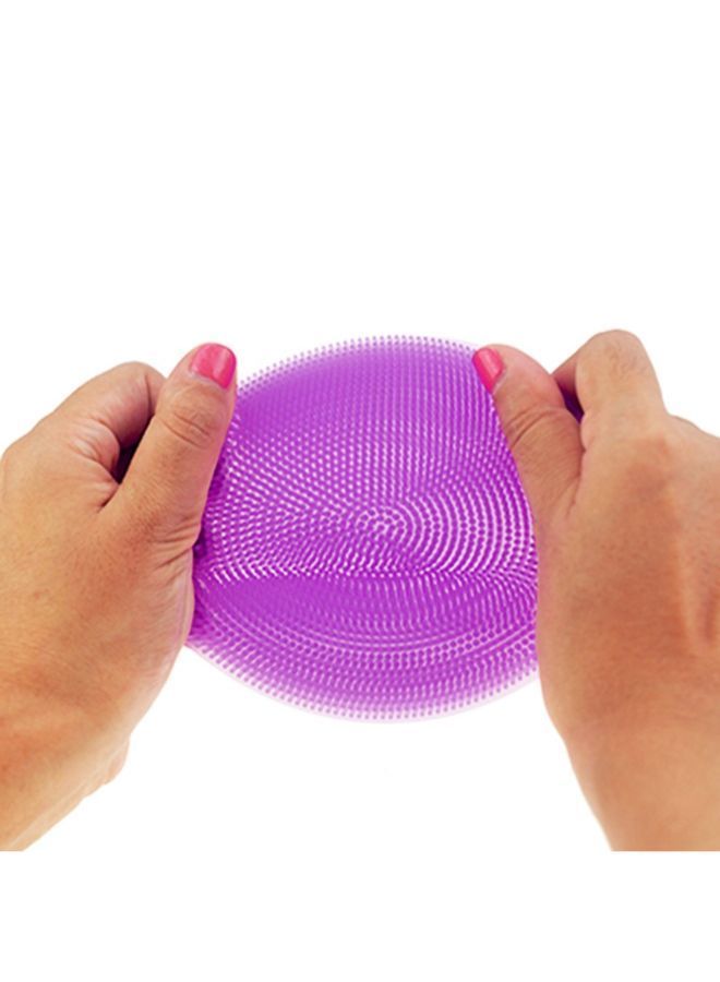 نيبمينينت فرشاة غسيل أواني وأدوات المطبخ متعددة الأغراض بتصميم دائري أرجواني - Image 3