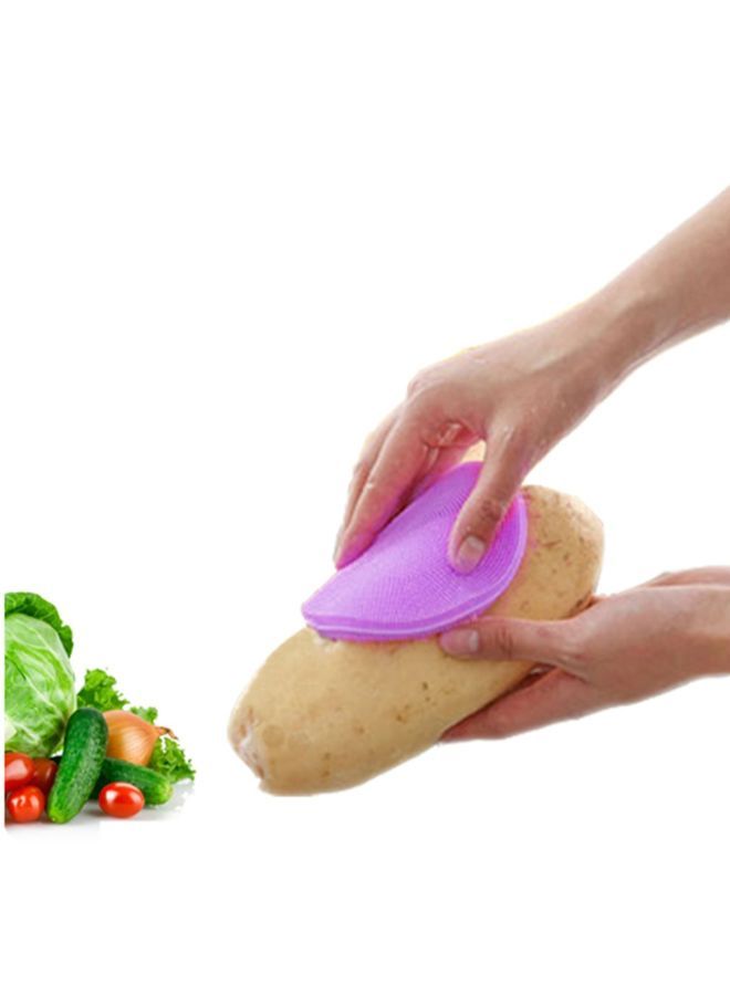 نيبمينينت فرشاة غسيل أواني وأدوات المطبخ متعددة الأغراض بتصميم دائري أرجواني - Image 4