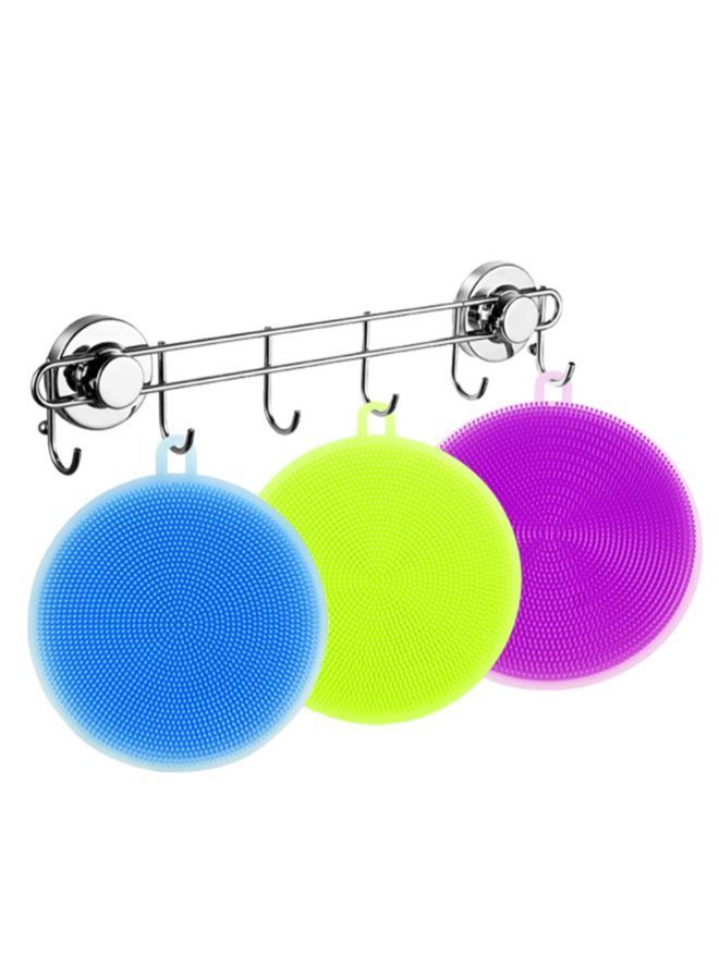 نيبمينينت فرشاة غسيل أواني وأدوات المطبخ متعددة الأغراض بتصميم دائري أرجواني - Image 5