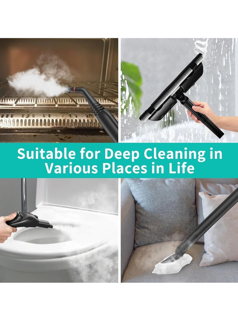 Steam Cleaner with Accessories, Portable Multipurpose Steam Cleaner for Car 5 Mins Heating with Large Tank, Heavy Duty Steam Cleaner Carpet and Upholstery, Floors, Tiles, Car