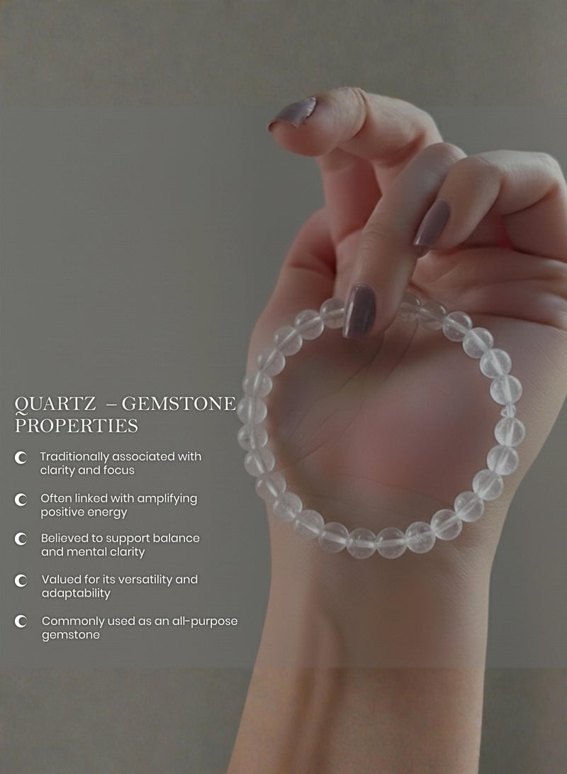British Fossils Crystal Energy Quartz Bracelet - Image 5
