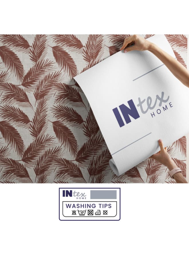  انتكس بيت الستائر وسادة بيلا من الكتان المخملي من إنتكس هوم - نقشة أوراق الشجر - قماش أنيق ومتين لغرف المعيشة - قطعتان - Image 5