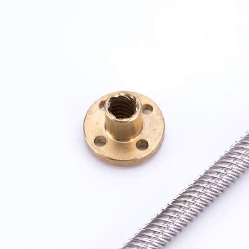 1pc T8 Lead Screw for CNC 3D Printers - 8mm Diameter, 1mm-8mm Lead, 100mm-1000mm Length with Copper Nut(400mmx1mmx1mm) - Image 3