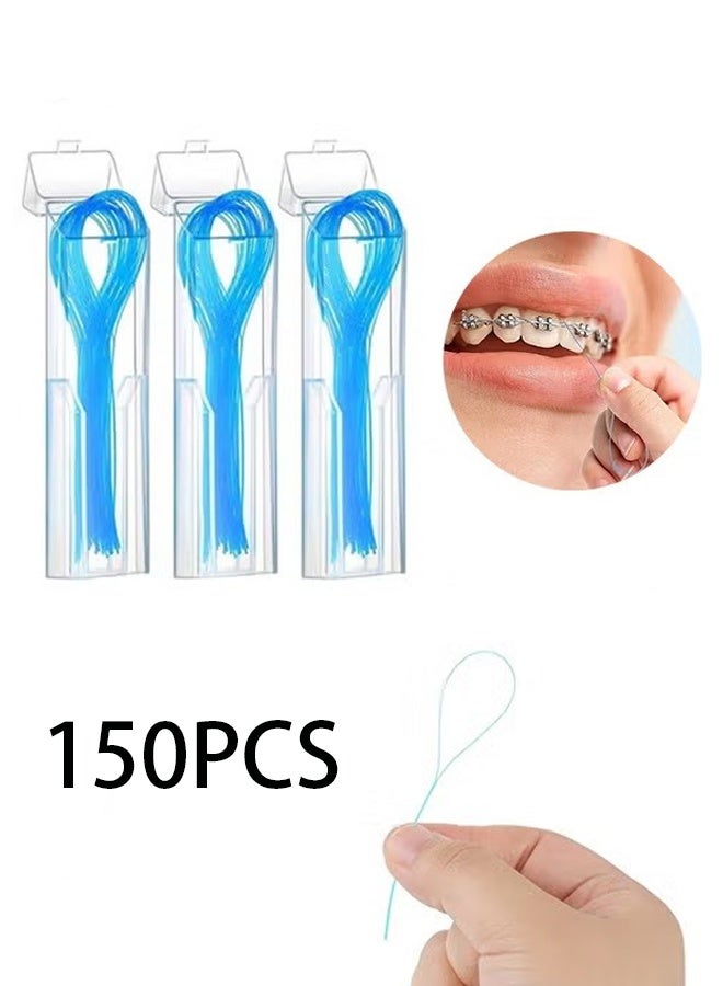 150PCS Floss Threaders,Essential Tool for Maintaining Oral Health with Braces, Bridges, and Implants - Image 1