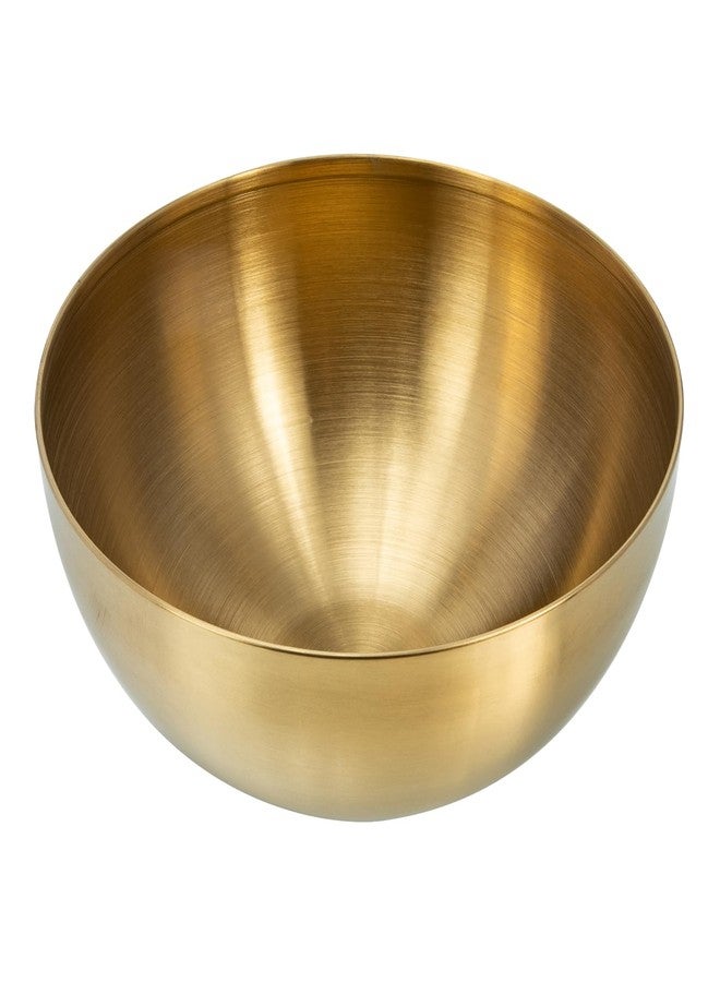 Amosfun Stainless Steel Mixing Bowls Gold Nesting Bowls Metal Salad Bowls Large Prep Bowls for Home Kitchen Refrigerator Baking Cooking Marinating - Image 1