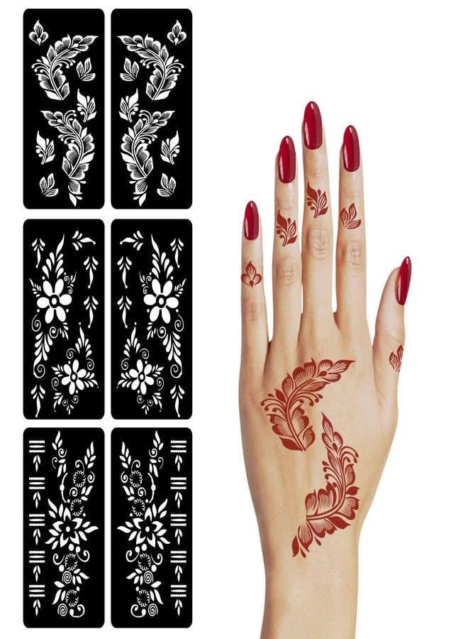 VANVATI Beautiful Combo Mehndi Stencil Sticker For Traditional Function Festive Look - Image 1