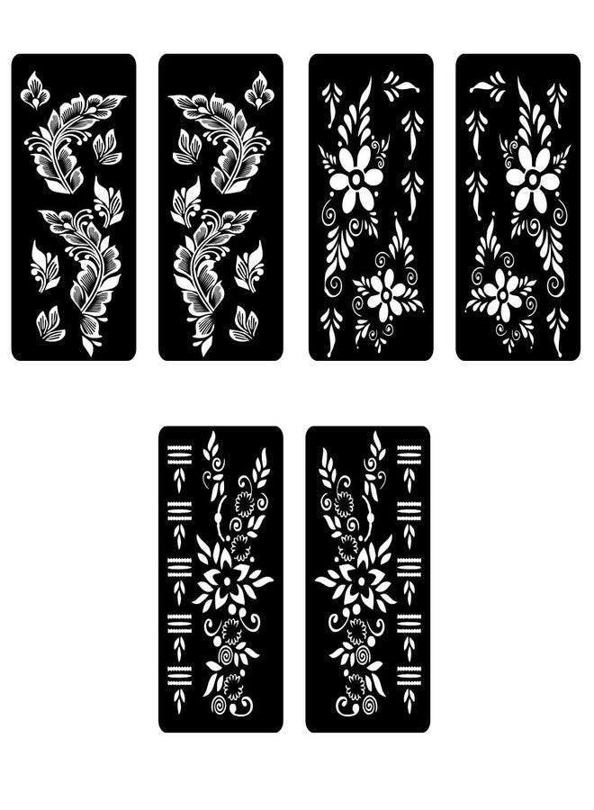 VANVATI Beautiful Combo Mehndi Stencil Sticker For Traditional Function Festive Look - Image 3