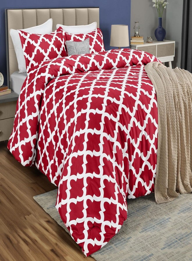 Utopia Bedding Twin Comforter Set Red, Printed Comforters Twin Size, 2 Piece Lightweight All Season Down Alternative Bedding Set with 1 Comforter (64 x 88 in) and 1 Pillow Shams (20 x 26 in) - Image 1
