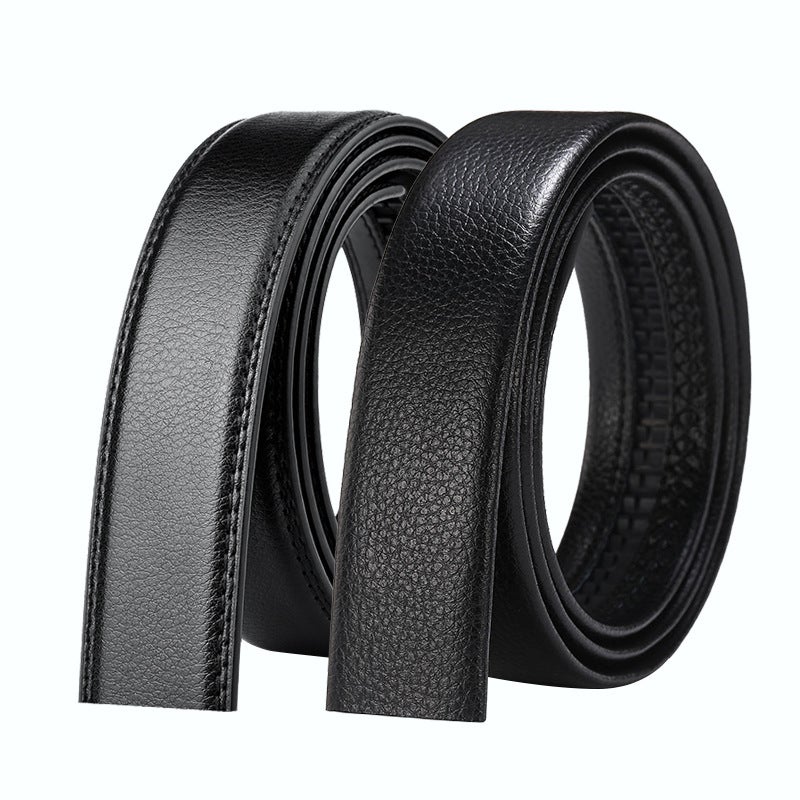 Men'S Belt With Automatic Buckle Headless Belt Body Imitation Leather Scratch-Resistant Automatic Buckle Belt 3.6Cm Wide Manufacturer Batch - Image 2