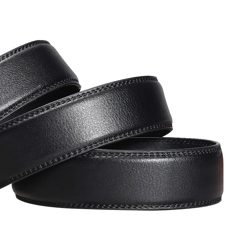 Men'S Belt With Automatic Buckle Headless Belt Body Imitation Leather Scratch-Resistant Automatic Buckle Belt 3.6Cm Wide Manufacturer Batch - Image 4