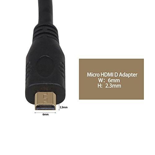 Anbear Micro HDMI to VGA(Male to Female) Video Converter Adapter Gold Plated 1080p with 3.5mm Audio - Image 2
