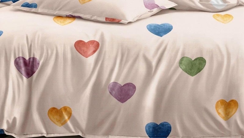 Subtlespreads Premium Duvet Cover/Comforter Cover/Quilt/Blanket/Razai Cover Dohar with Zipper Closure (Peach Hearts, Single Duvet Cover 60x90) - Image 3
