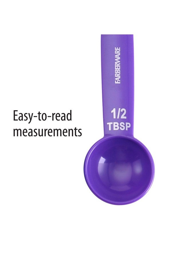 Farberware Set of 5 Measuring Spoons, Perfect for Measuring Both Wet and Dry Indgredients, Includes Detachable Ring for Optimal Storage and Organization, Dishwasher Safe, Assorted - Image 4
