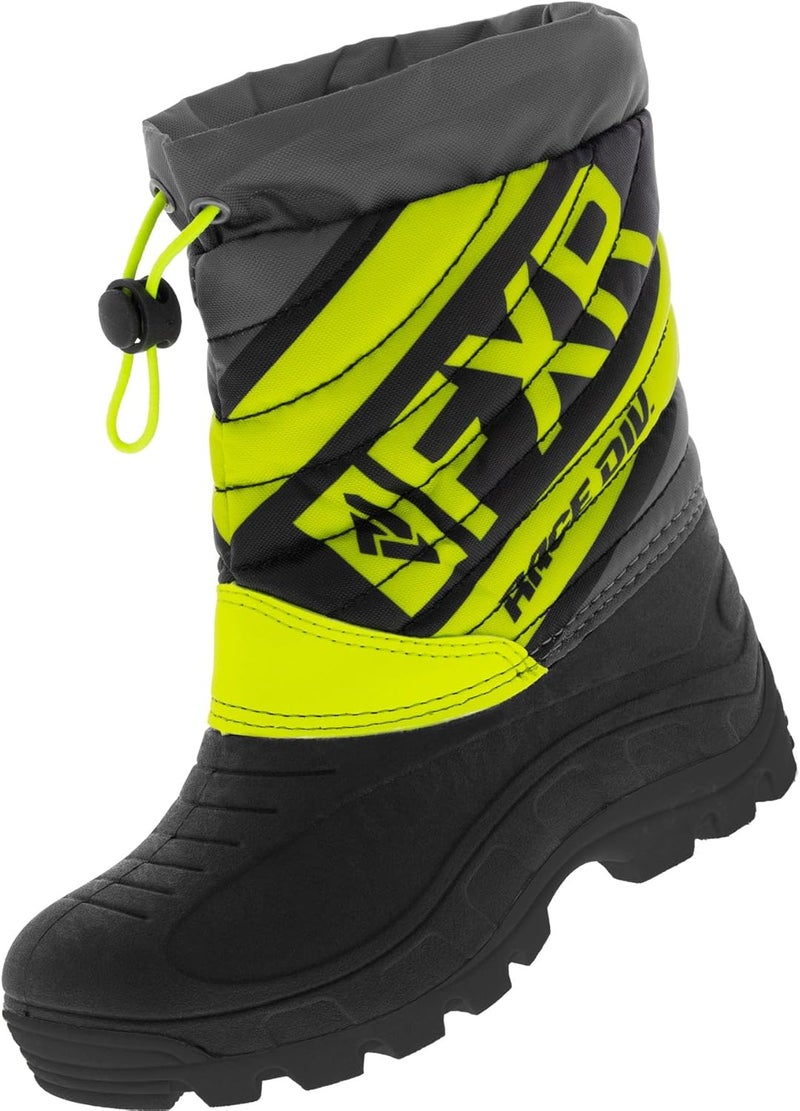 FXR Youth Octane Winter Boot (Black/Hi Vis/Charcoal - Youth 1) - Image 1