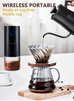 Brutelle Electric Coffee Grinder Portable Grinder External Thickness Adjustment Large Capacity One Touch Operation for Coffee Spices Dry Herbs for V60 Filter Cup Mocha Espresso French Press Turkish Coffee  - Image 4