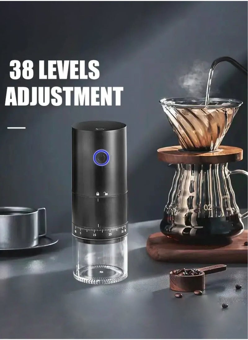 Brutelle Electric Coffee Grinder Portable Grinder External Thickness Adjustment Large Capacity One Touch Operation for Coffee Spices Dry Herbs for V60 Filter Cup Mocha Espresso French Press Turkish Coffee  - Image 3