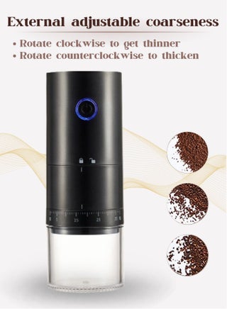 Electric Coffee Grinder Portable Grinder External Thickness Adjustment Large Capacity One Touch Operation for Coffee Spices Dry Herbs for V60 Filter Cup Mocha Espresso French Press Turkish Coffee - view 5
