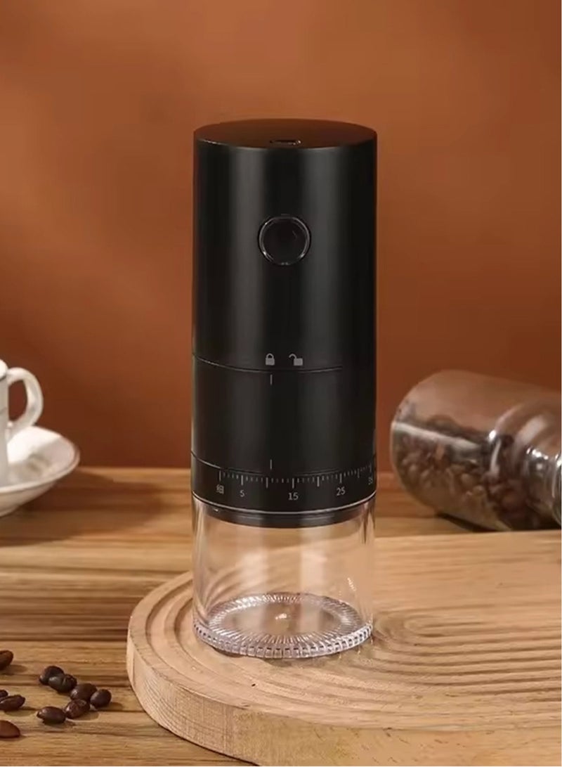 Electric Coffee Grinder Portable Grinder External Thickness Adjustment Large Capacity One Touch Operation for Coffee Spices Dry Herbs for V60 Filter Cup Mocha Espresso French Press Turkish Coffee