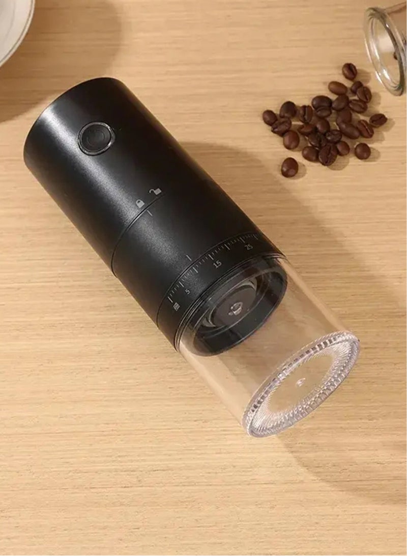 Electric Coffee Grinder Portable Grinder External Thickness Adjustment Large Capacity One Touch Operation for Coffee Spices Dry Herbs for V60 Filter Cup Mocha Espresso French Press Turkish Coffee