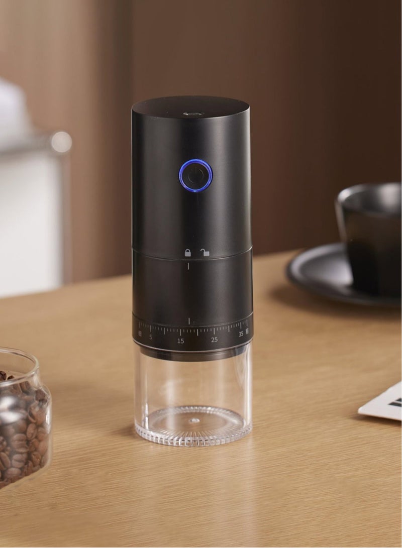 Electric Coffee Grinder Portable Grinder External Thickness Adjustment Large Capacity One Touch Operation for Coffee Spices Dry Herbs for V60 Filter Cup Mocha Espresso French Press Turkish Coffee