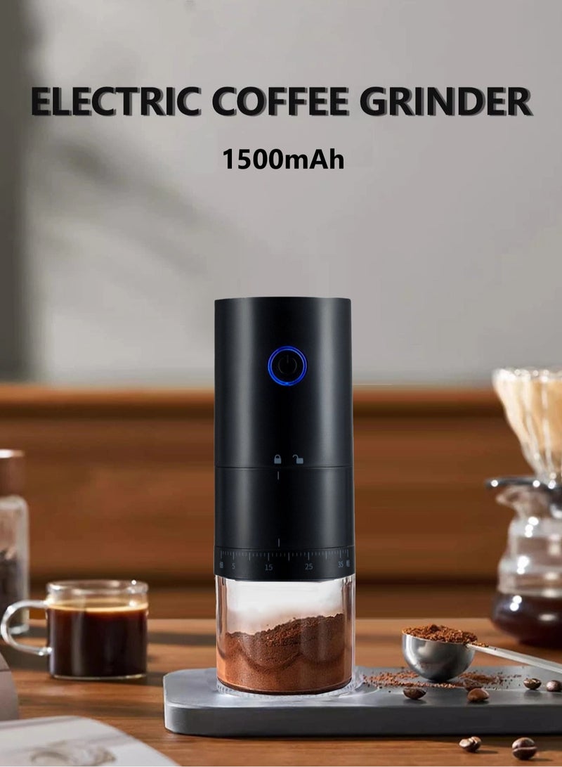 بريتيل مطحنة قهوة كهربائية، مطحنة محمولة، تعديل السُمك الخارجي سعة كبيرة، تشغيل بلمسة واحدة لتوابل القهوة والأعشاب الجافة لموكا اسبريسو ماكينة الضغط الفرنسية القهوة التركية - Image 2
