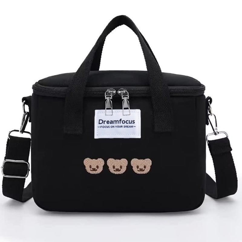 Dreamfocus Cute Insulated Lunch Bag for Girls Large Capacity Handle and Strap Kawaii Lunch Box for Kids Teen Women Work School Gifts