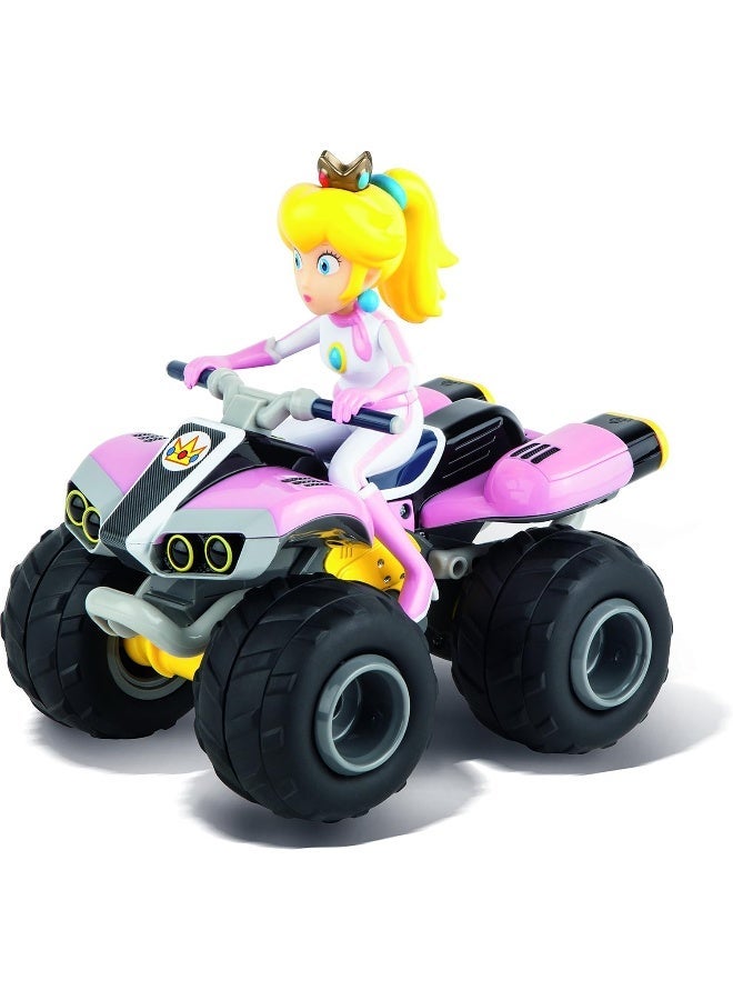 Carrera RC 2.4GHz Mario Kart Quad, Peach I Officially Licensed I 1:20 Scale I Up to 9 km/h I Differential Gear & Pneumatic Tyres I Ready to Run - Image 2