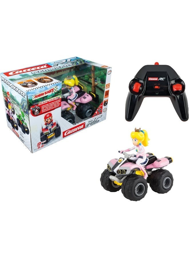 Carrera RC 2.4GHz Mario Kart Quad, Peach I Officially Licensed I 1:20 Scale I Up to 9 km/h I Differential Gear & Pneumatic Tyres I Ready to Run - Image 1