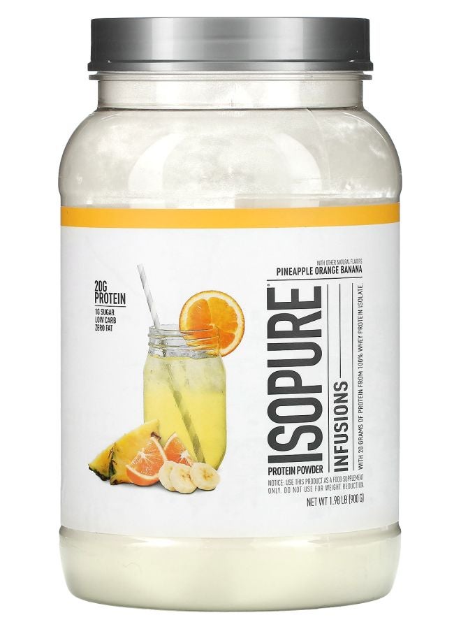 Isopure Infusions Protein Powder Pineapple Orange Banana 1.98 lb (900 g)
