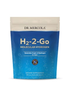 Dr. Mercola H2-2 Go Molecular Hydrogen Generates 8 Ppm of Hydrogen Per Tablet Dietary Supplement 30 Dual Packs 60 Tablets  - Image 1