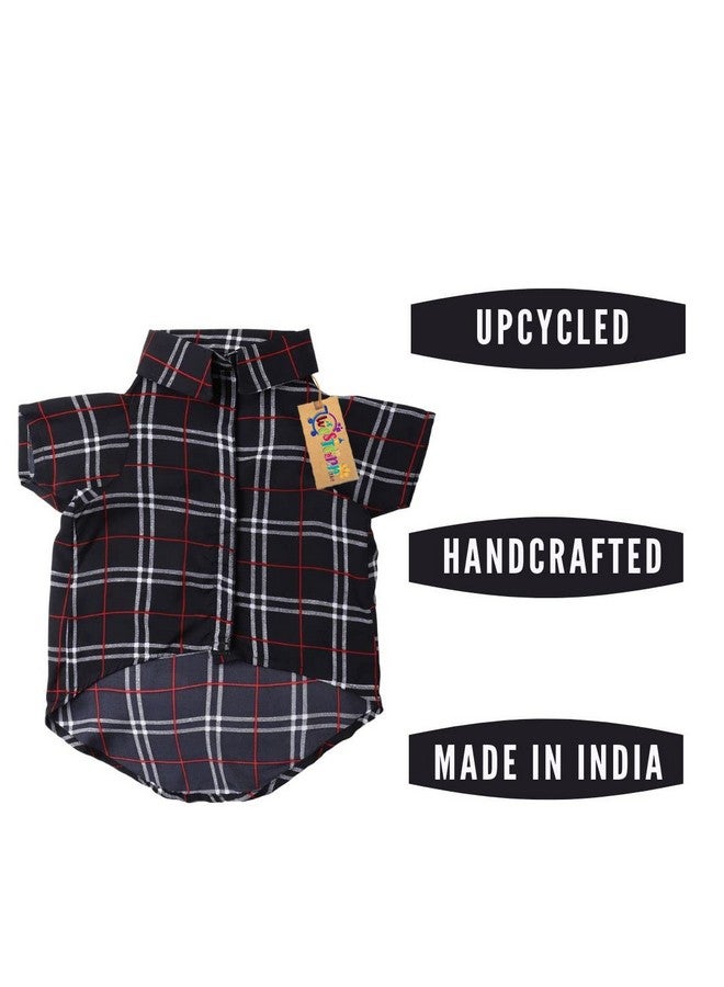 ويستيرن إرا قميص كلاب أساسي قابل للتنفس مطبوع عليه قطن، قميص فائق النعومة، قميص خفيف الوزن رقيق لطيف لحيواناتك الأليفة، ملابس كلاب مريحة للغاية (Xsmall - 12 بوصة) (طباعة مربعات سوداء) - Image 3