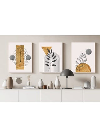 Set Of 3 Of Gold Botanical With Earth Boho Line Art Drawing With Abstract Shape - pzsku/Z37DBAD0E42FD52F57F04Z/45/1746230332/f1a67cd0-85da-4aeb-820e-4ea1ab30428d