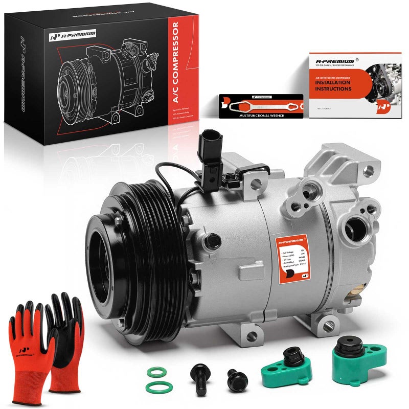 A-Premium APremium Air Conditioner AC Compressor with Clutch Compatible with Kia Forte Koup 20142016 Forte5 20142018 16L without Automatic Temperature Control - Image 3