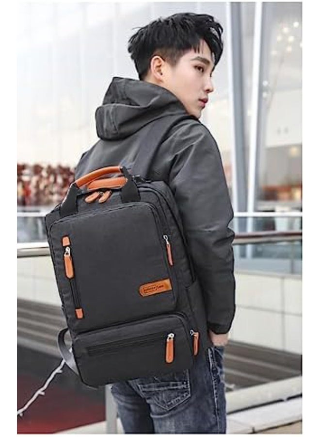 Energy case energy case Backpack Men's Fashion Business Bag Boy's Schoolbag Travel Bag Multi-function Casual Laptop Bag, Black, One_Size, Laptop Bag  - Image 3