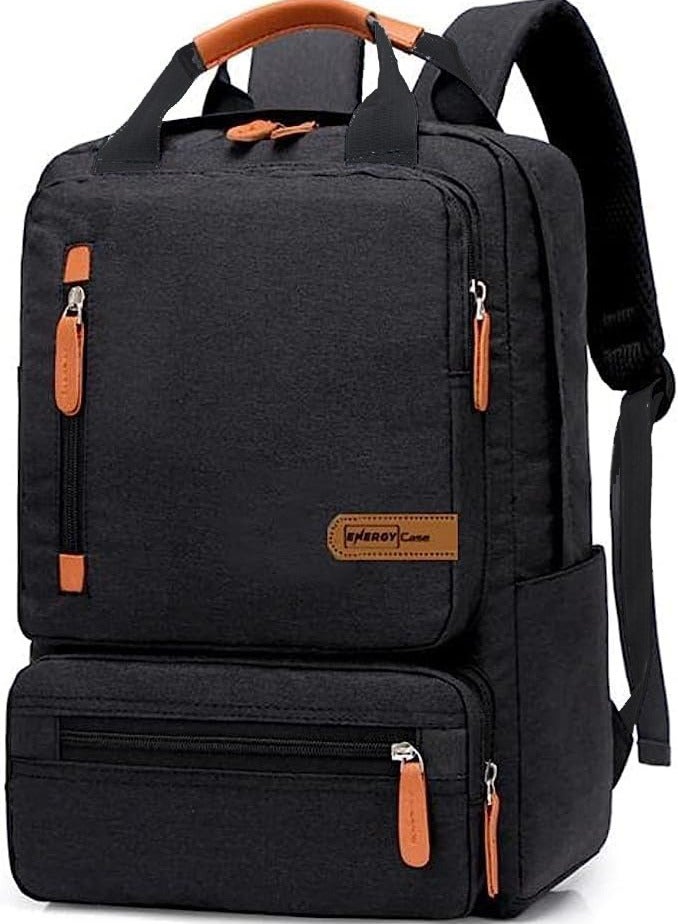 Energy case energy case Backpack Men's Fashion Business Bag Boy's Schoolbag Travel Bag Multi-function Casual Laptop Bag, Black, One_Size, Laptop Bag  - Image 1