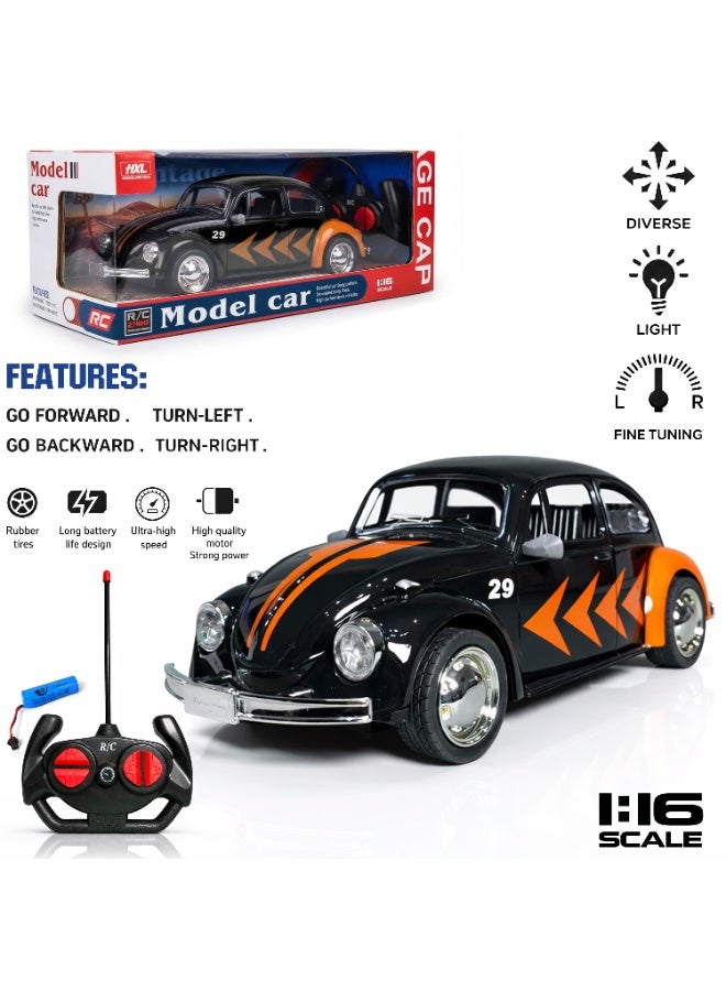 Remote Control Car 1:16 Scale RC Model Car - Rechargeable Battery, High Speed Racing Car with Lights, Full Function (Forward, Backward, Left, Right) for Kids