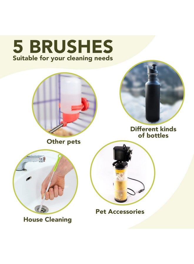 Vila 5-Pack Reusable Straw Pipe Cleaner Brush Set, Long Pipe Brush Cleaner Tool Kit, Nylon Cleaning Brush for Water Bottle, Teapot, Narrow Neck Glass Containers, Baby Bottle, Jug, Hookah, Hydro Flask - Image 3