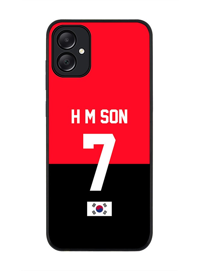 Stylizedd Rugged Black edge case for Samsung Galaxy A05, Slim fit Soft Case Flexible Thin Cover- Football Team-South Korea, Player Name-H M Son - Image 1