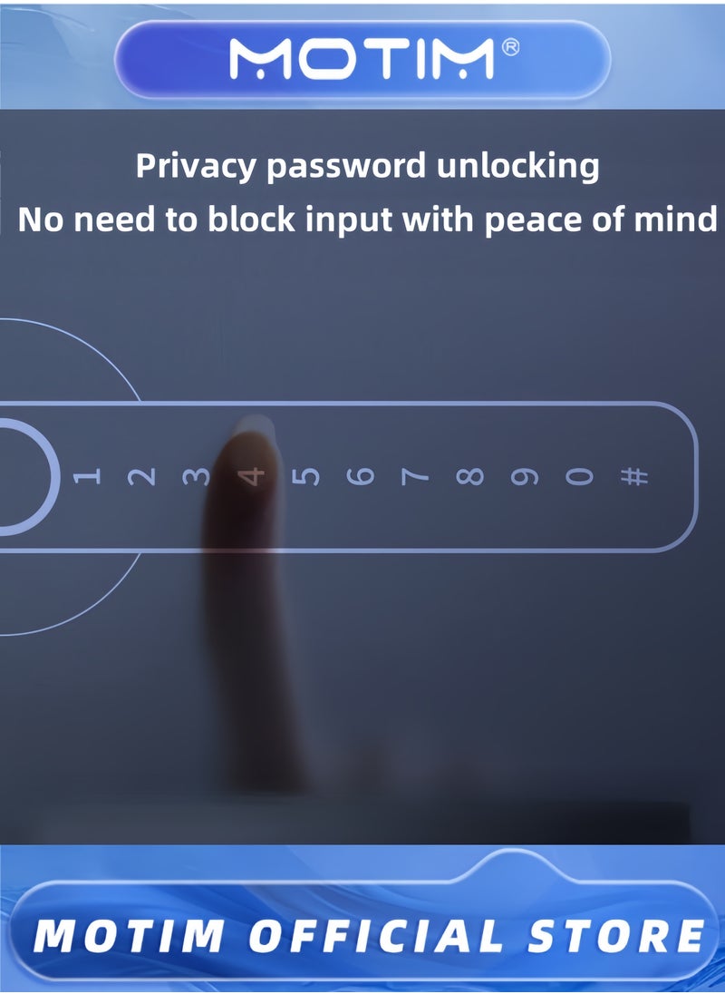Motim Fingerprint Door Lock Keyless Entry Door Smart Lock with Bluetooth Touchscreen Keypad Deadbolt Lock APP Control Biometric Smart Lock for Home Hotel Office Apartment Bedroom  - Image 5