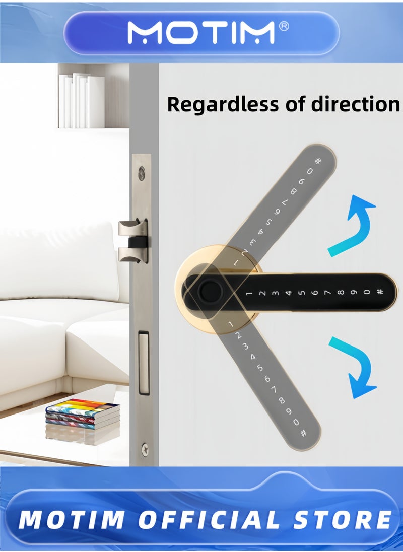 Motim Fingerprint Door Lock Keyless Entry Door Smart Lock with Bluetooth Touchscreen Keypad Deadbolt Lock APP Control Biometric Smart Lock for Home Hotel Office Apartment Bedroom  - Image 4