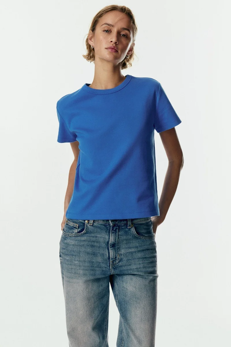 اتش اند ام تي-شيرت من القطن