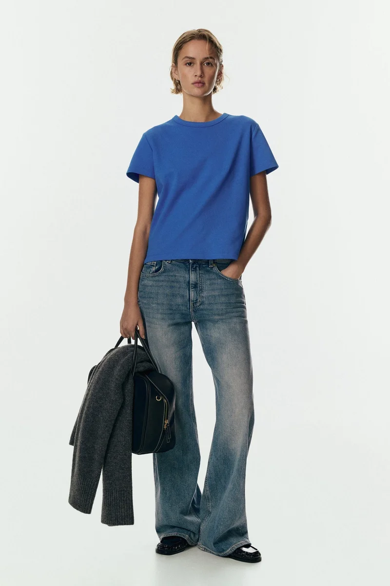 اتش اند ام تي-شيرت من القطن