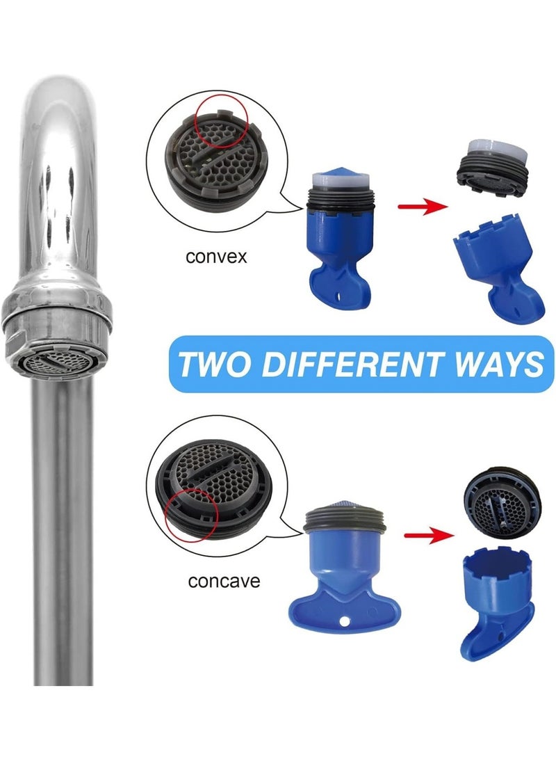 saykfoe Plastic Faucet Aerator Set - 12 Piece - Kitchen Bathroom Sinks Faucet Flow Restrictor, Plastic Water Saving Aerator Tap Parts, Suitable for Bathroom Kitchen (16.5/18.5/21.5/24 mm) - Image 5