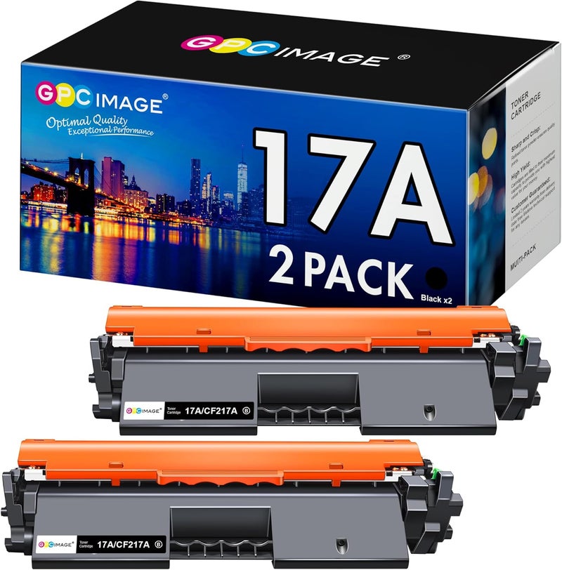 GPC Image 17A CF217A Black Toner Cartridge Replacement for HP 17A CF217A Toner Cartridges Compatible with HP Laserjet m102 m102a m102w m130 m130a m130fn m130fw m130nw m132 m132a m132fn m132fp 2 Black - Image 1
