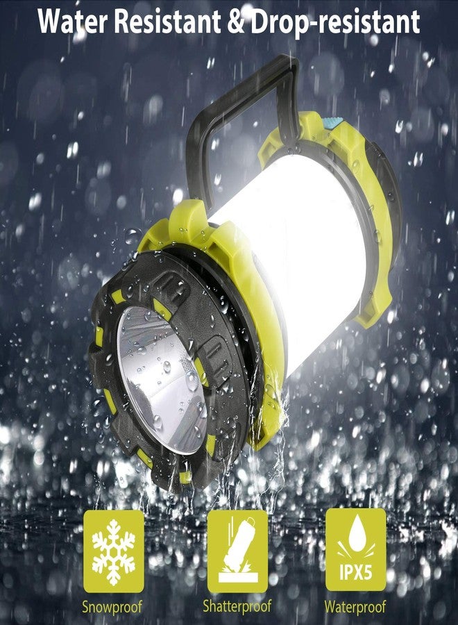 BOBKID مصباحان للتخييم، مصباح LED خارجي للتخييم، مصابيح يدوية قابلة لإعادة الشحن بقوة 1000 لومن، 6 أوضاع إضاءة، بطارية بسعة 4000 مللي أمبير، مصباح تخييم محمول مقاوم للماء بمعيار IPX5، مثالي للنجاة من الأعاصير والمشي لمسافات طويلة. - Image 5