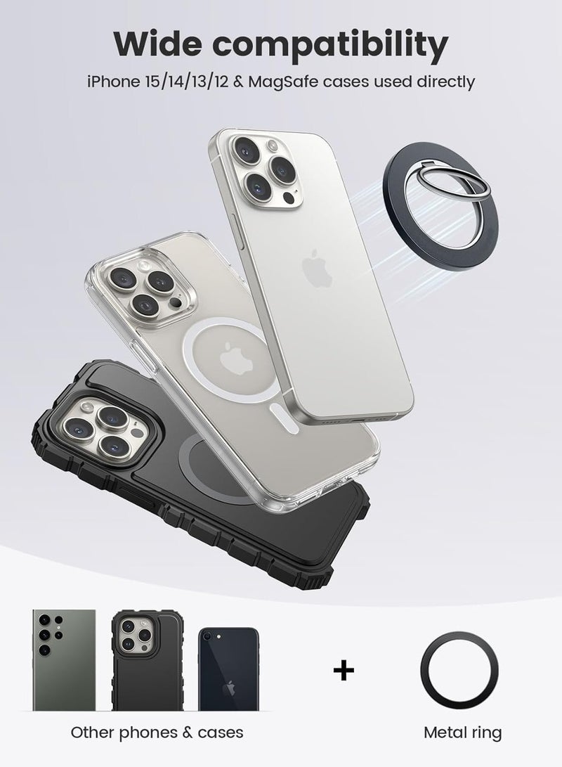 SUPER SO Phone Ring Holder for MagSafe, Strong Magnet Phone Grip Stand Holder Anti-Scratch Adjustable Kickstand for iPhone 16 15 14 13 12, Pro, Pro Max, Mini, Plus, for Magnetic phone cases, u0026 Android De  - Image 5