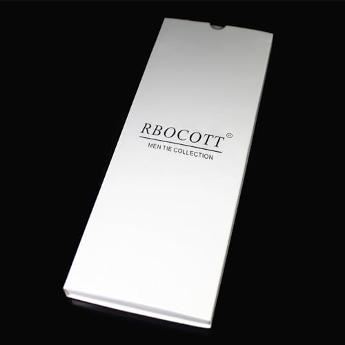 RBOCOTT ربطة عنق حرير زيتوني أخضر للأعمال والزفاف الرسمية للرجال (زيتوني أخضر2) - Image 4